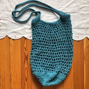 Teal knit bag